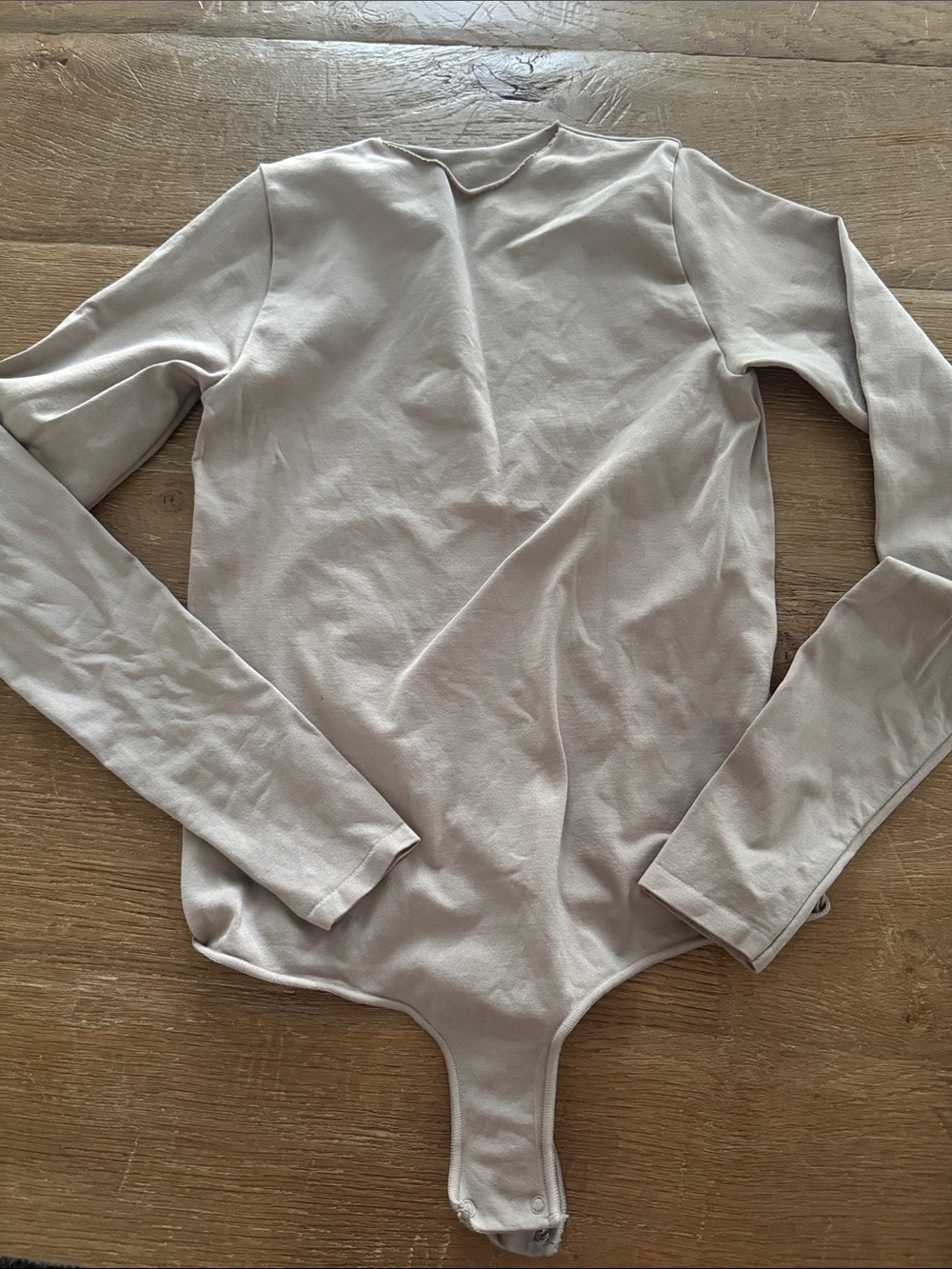 Skims Long Sleeve Snap Bottom Bodysuit